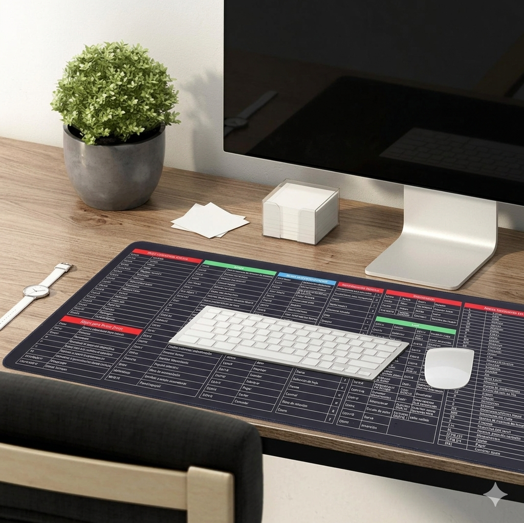 Mat of Shortcut Keyboard Mouse Pad Mat Mouse Pads for Desk Quick Key Super Large Anti-slip Keyboard Pad Desk Accessories Desktop Mouse Pad Office Oversized Big Mouse Pad Rubber (80—30 Cm)