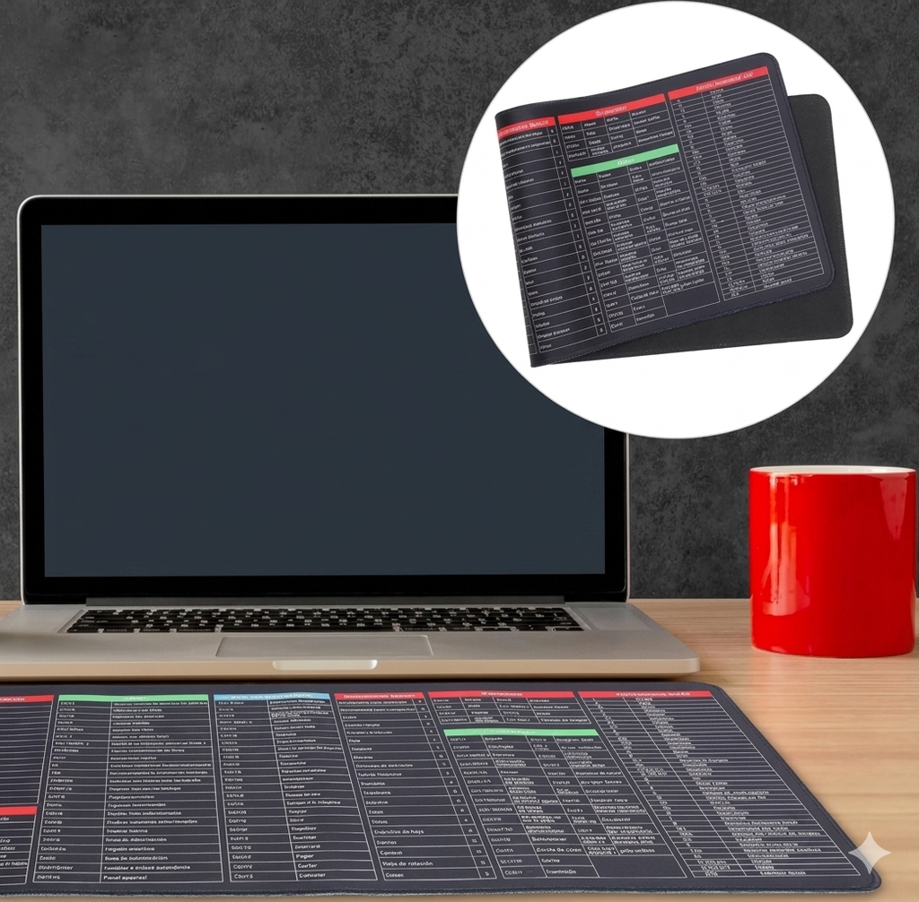 Mat of Shortcut Keyboard Mouse Pad Mat Mouse Pads for Desk Quick Key Super Large Anti-slip Keyboard Pad Desk Accessories Desktop Mouse Pad Office Oversized Big Mouse Pad Rubber (80—30 Cm)