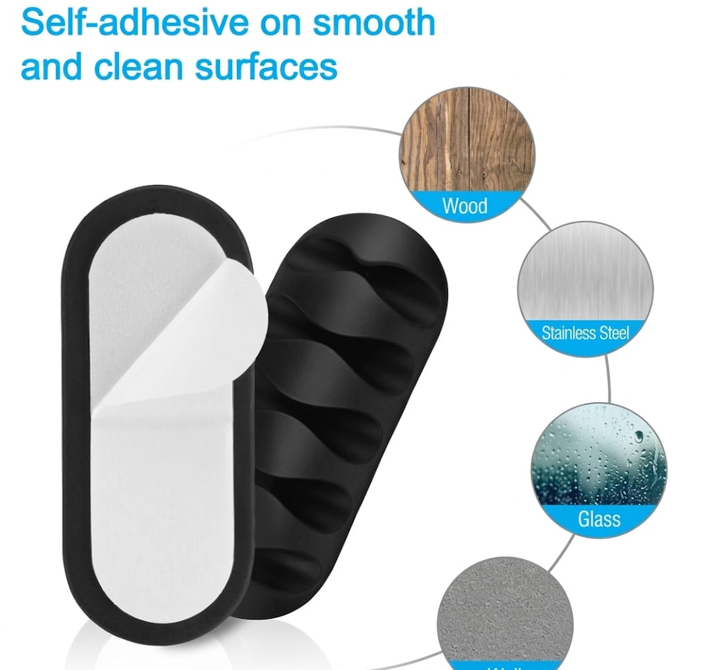 Cable Holder & Supporter – Secure & Organize All Types of Cables (10 Pc) by DigixDrive