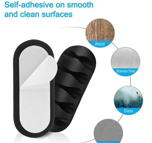 Cable Holder & Supporter – Secure & Organize All Types of Cables (10 Pc) by DigixDrive