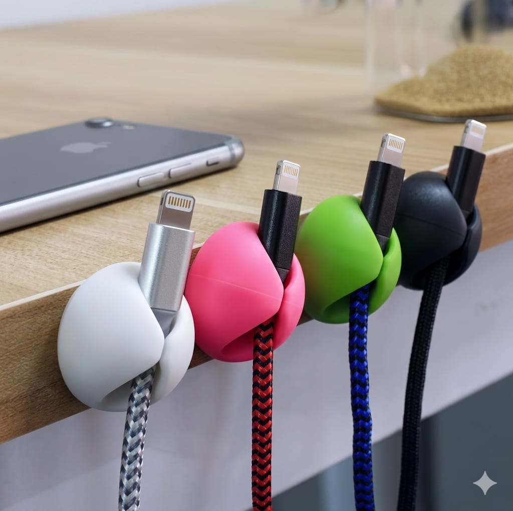 Cable Holder & Supporter – Secure & Organize All Types of Cables (10 Pc) by DigixDrive