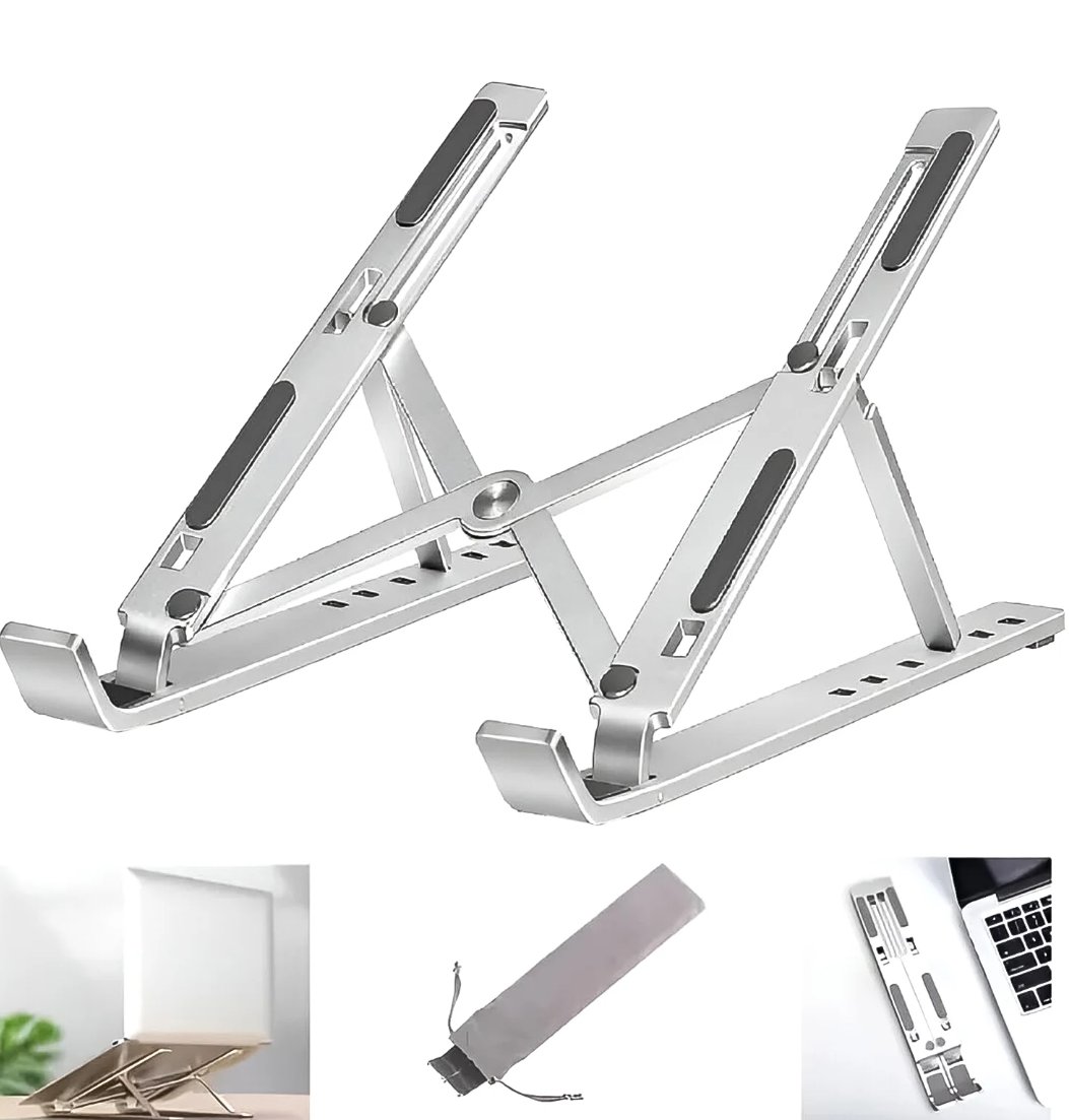 Foldable Adjustable Aluminum Laptop Stand – Ergonomic & Portable