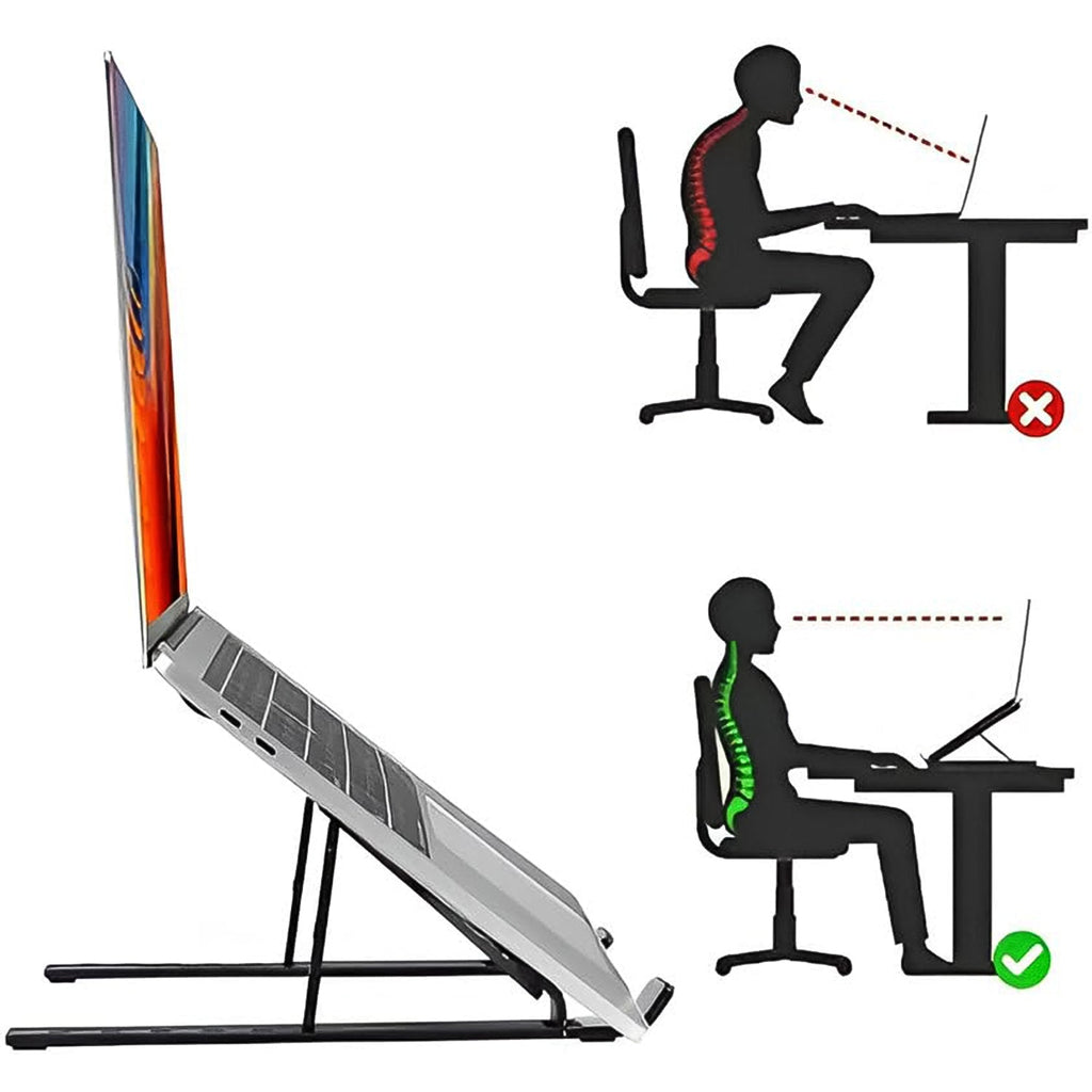 Foldable Adjustable Aluminum Laptop Stand – Ergonomic & Portable